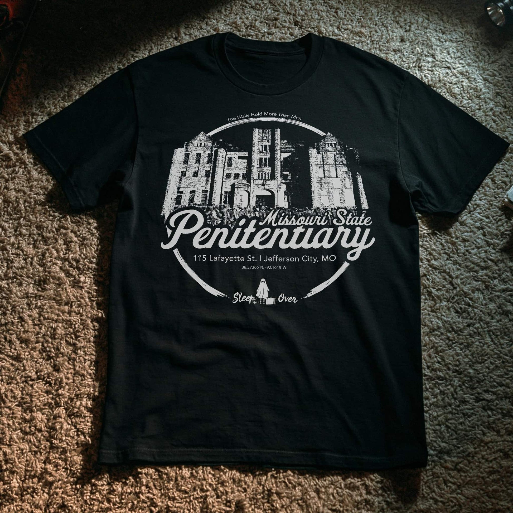 The Walls Missouri State Penitentiary haunted prison t-shirt by SleepOver Clothing.